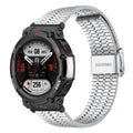 Arovi Metal Watch Band – Stainless Steel Upgrade for Amazfit T-Rex Series